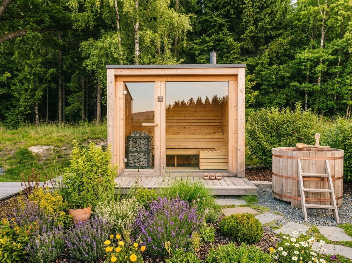 Venkovní sauna u terasy